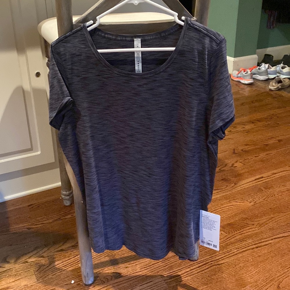Gray large tee shirt from Lululemon.